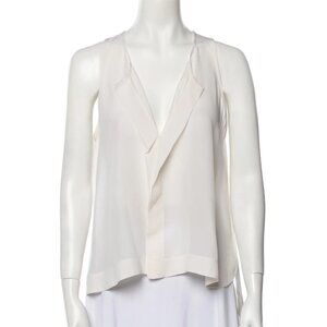 Alice + Olivia Silk V-Neck Blouse